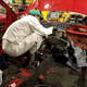Gutting the interior for roll cage installation.